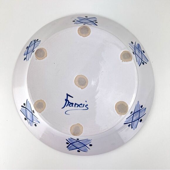 Rooster 10” Ceramic Plate Folk Art hand Made Pottery French Country Signed - Picture 4 of 7